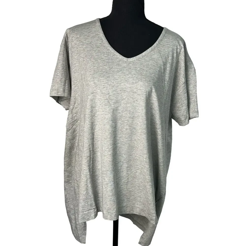 Koolaburra by UGG Jersey Short Sleeve Tunic Heathered Gray Plus Size 3X NWOT - Picture 3 of 9
